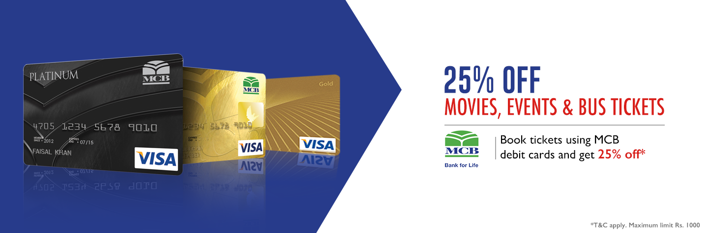 SAVE 25% VIA MCB DEBIT CARDS