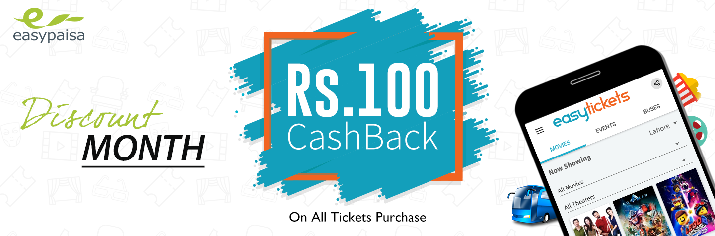 RS.100 CASH BACK ON ALL TICKETS!